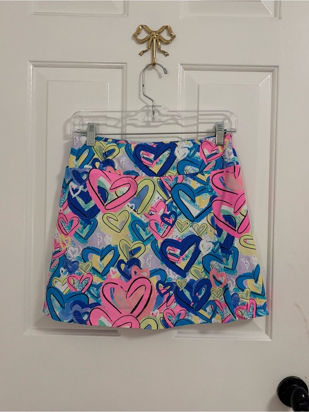 Lulu-B Heart Print Tennis Skort Size XS Extra Small